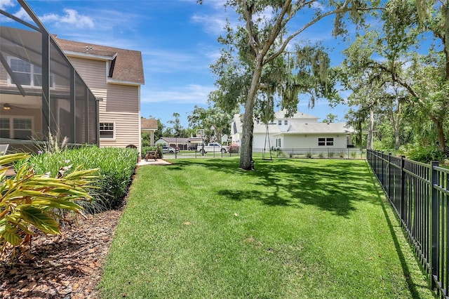 1906 143rd Ct E, Bradenton, FL 34212 - fenced backyard with a lanai