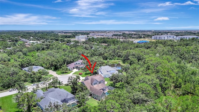 1906 143rd Ct E, Bradenton, FL 34212 - aerial view of residential area featuring a heavily wooded area