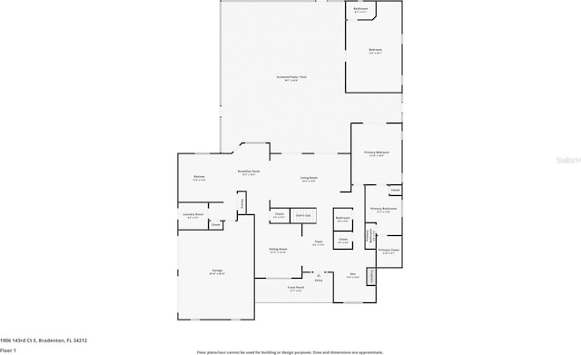 1906 143rd Ct E, Bradenton, FL 34212 - view of floor plan / room layout