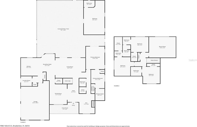 1906 143rd Ct E, Bradenton, FL 34212 - view of home floor plan