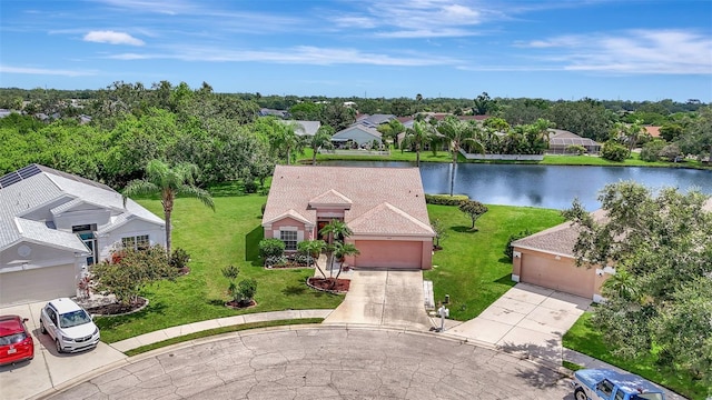 4539 Cabbage Key Ter, Bradenton, FL 34203 - aerial perspective of suburban area featuring a large body of water