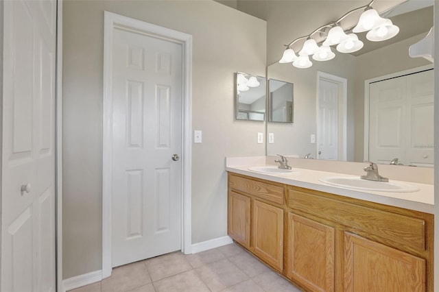 4539 Cabbage Key Ter, Bradenton, FL 34203 - bathroom featuring tile patterned floors and double vanity