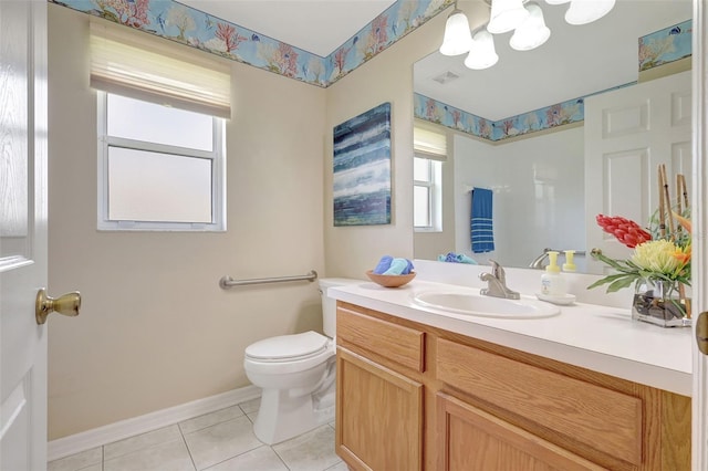 4539 Cabbage Key Ter, Bradenton, FL 34203 - full bath featuring plenty of natural light, vanity, tile patterned floors, and a chandelier