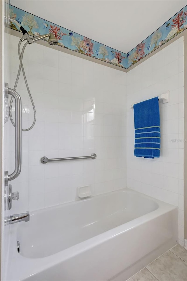 4539 Cabbage Key Ter, Bradenton, FL 34203 - full bath with tile patterned floors and tub / shower combination