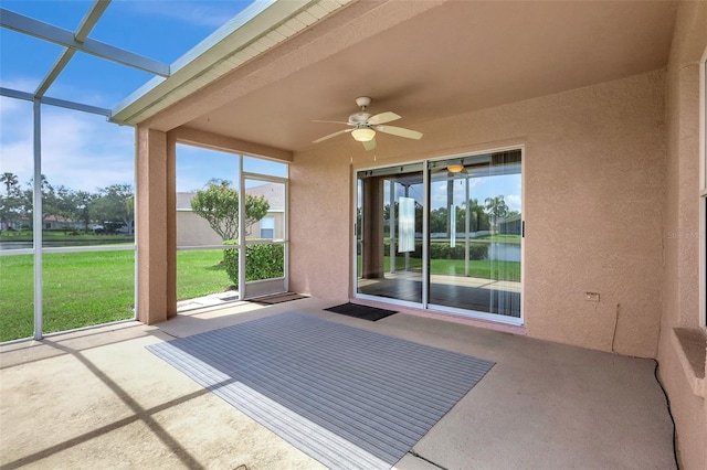 4539 Cabbage Key Ter, Bradenton, FL 34203 - unfurnished sunroom with ceiling fan