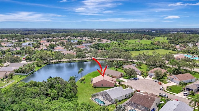 4539 Cabbage Key Ter, Bradenton, FL 34203 - aerial perspective of suburban area featuring a nearby body of water