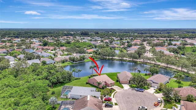 4539 Cabbage Key Ter, Bradenton, FL 34203 - aerial perspective of suburban area featuring a nearby body of water