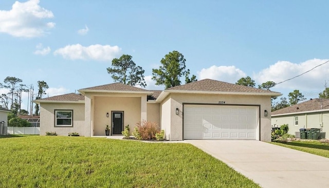 5534 Fairlane Dr, North Port, FL 34288 - view of front of property featuring stucco siding, a garage, and concrete driveway