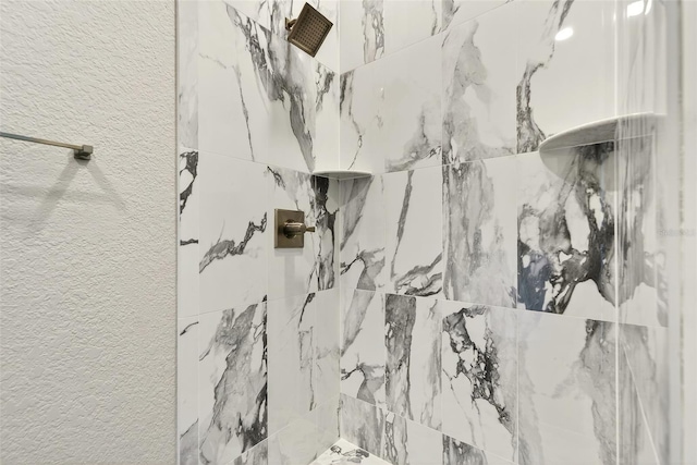 2555 Pear St, Port Charlotte, FL 33948 - detailed view of a tile shower and a textured wall