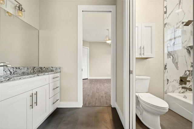 2555 Pear St, Port Charlotte, FL 33948 - bathroom featuring vanity, tub / shower combination, and tile patterned floors