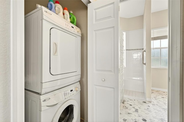 2555 Pear St, Port Charlotte, FL 33948 - laundry room with stacked washer and clothes dryer