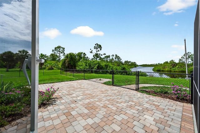 2555 Pear St, Port Charlotte, FL 33948 - view of patio / terrace with a water view