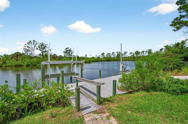 2555 Pear St, Port Charlotte, FL 33948 - dock area with a water view and boat lift