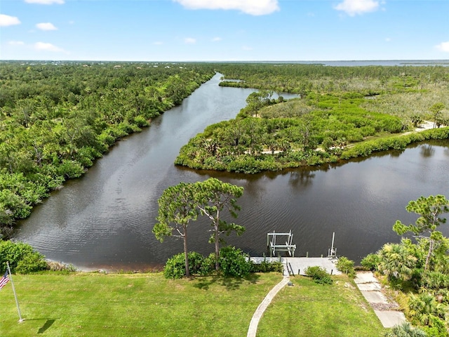 2555 Pear St, Port Charlotte, FL 33948 - bird's eye view of a nearby body of water and a heavily wooded area