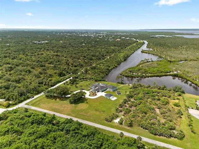 2555 Pear St, Port Charlotte, FL 33948 - bird's eye view of a large body of water and a heavily wooded area