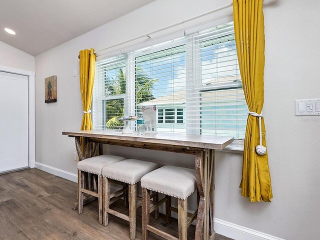544 Canal Rd, Sarasota, FL 34242 - dining room with wood finished floors and recessed lighting