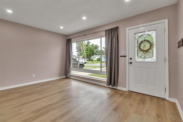 6439 Lafayette Rd, Bradenton, FL 34207 - entryway featuring light wood-style flooring and recessed lighting