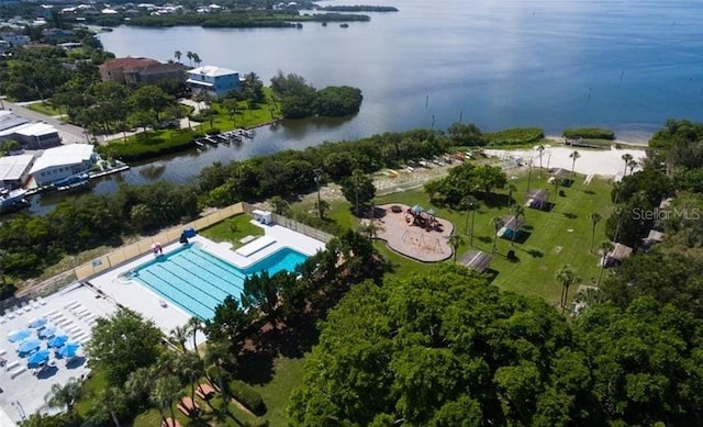 6439 Lafayette Rd, Bradenton, FL 34207 - drone / aerial view of a nearby body of water and a pool