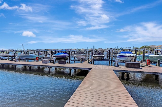 1226 Riverscape St, Bradenton, FL 34208 - dock area featuring boat lift, a water view, and view of marina