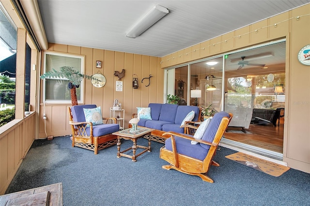 1907 76th St NW, Bradenton, FL 34209 - sunroom / solarium with an outdoor hangout area and ceiling fan