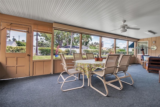 1907 76th St NW, Bradenton, FL 34209 - sunroom / solarium featuring ceiling fan and carpet