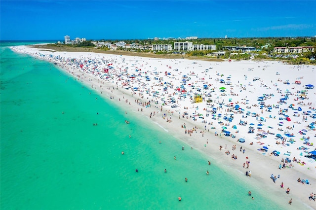8397 38th Street Cir E Unit 305, Sarasota, FL 34243 - drone / aerial view of waterfront with a beach
