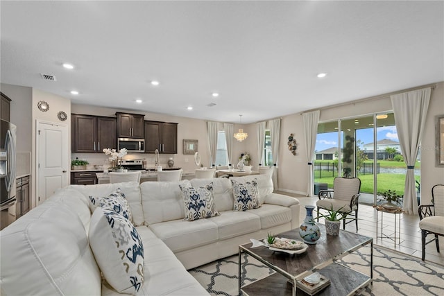5313 Halewood Ct, Lakewood Ranch, FL 34211 - living area featuring recessed lighting