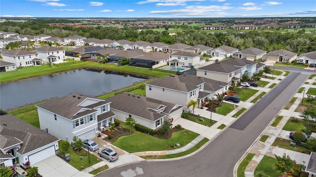 5313 Halewood Ct, Lakewood Ranch, FL 34211 - aerial perspective of suburban area with a nearby body of water