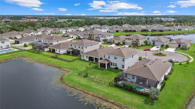 5313 Halewood Ct, Lakewood Ranch, FL 34211 - aerial perspective of suburban area with a nearby body of water