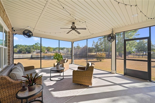 636 Meadow Lake Dr, Freeport, FL 32439 - sunroom with a ceiling fan and healthy amount of natural light