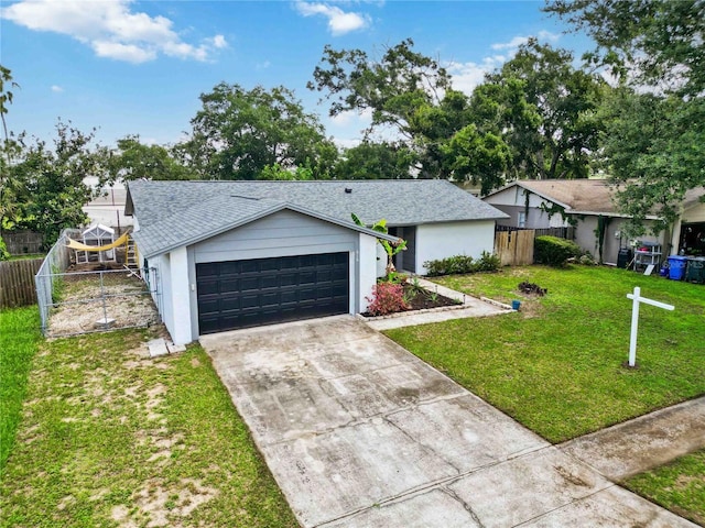 616 Bryan Terrace Dr, Brandon, FL 33511 - view of front of house featuring concrete driveway, a shingled roof, an attached garage, and stucco siding