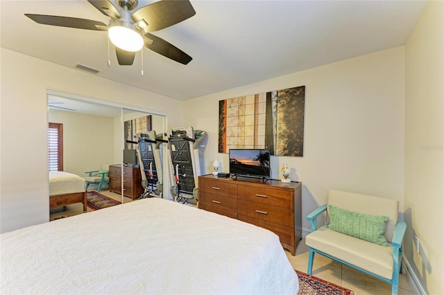 133 Tucker Ave, Sarasota, FL 34232 - bedroom featuring a closet and ceiling fan