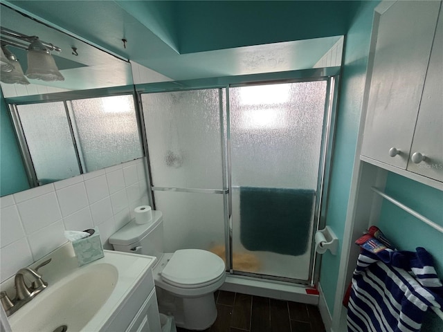 611 Gulf Dr N Unit B24, Bradenton Beach, FL 34217 - full bathroom featuring a stall shower and vanity