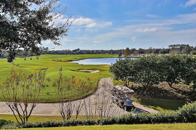 14611 Leopard Creek Pl, Lakewood Ranch, FL 34202 - view of home's community with a water view, golf course view, and a yard