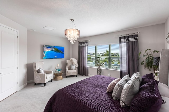 4316 Rustling Pines Ter, Parrish, FL 34219 - carpeted bedroom featuring a chandelier and baseboards