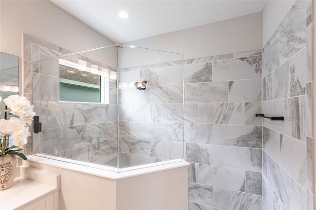 4316 Rustling Pines Ter, Parrish, FL 34219 - bathroom featuring a walk in shower and recessed lighting