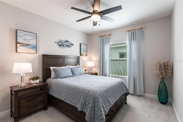 4316 Rustling Pines Ter, Parrish, FL 34219 - bedroom with light colored carpet and ceiling fan