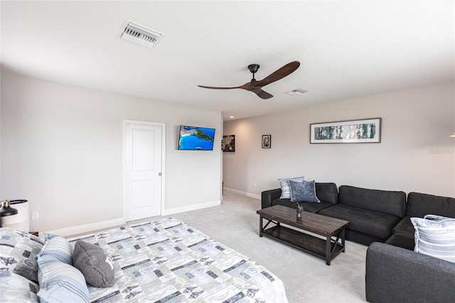 4316 Rustling Pines Ter, Parrish, FL 34219 - living area with a ceiling fan and light colored carpet