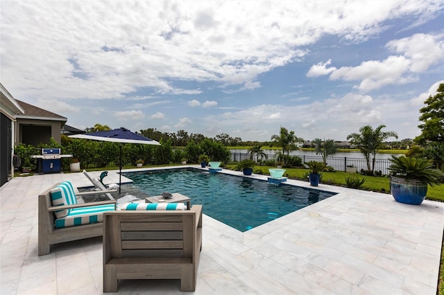 4316 Rustling Pines Ter, Parrish, FL 34219 - view of pool featuring a patio area and a water view