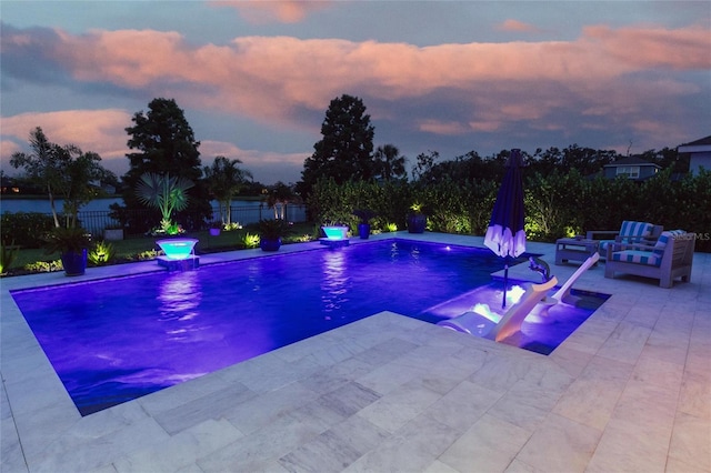 4316 Rustling Pines Ter, Parrish, FL 34219 - view of swimming pool with a patio area and an outdoor hangout area