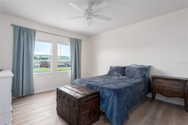 11558 84th Street Cir E Unit 106, Parrish, FL 34219 - bedroom featuring light wood finished floors and ceiling fan