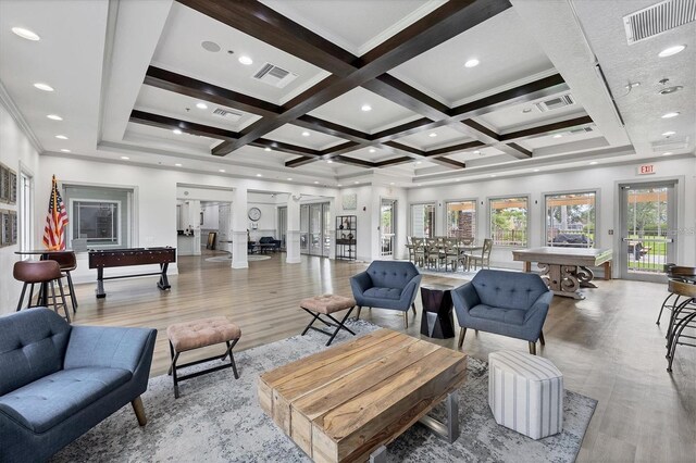 11558 84th Street Cir E Unit 106, Parrish, FL 34219 - community lobby with coffered ceiling, beam ceiling, and ornamental molding