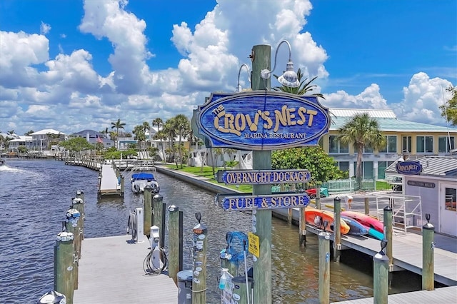 840 The Esplanade N Unit 805, Venice, FL 34285 - dock area featuring a water view