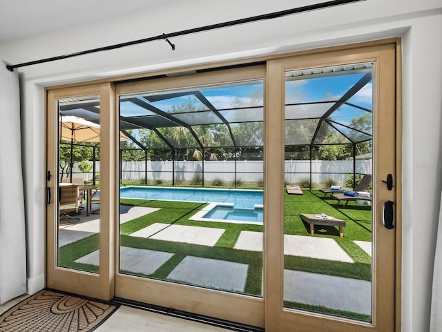 3439 Fair Oaks Pl, Sarasota, FL 34239 - entryway with a sunroom