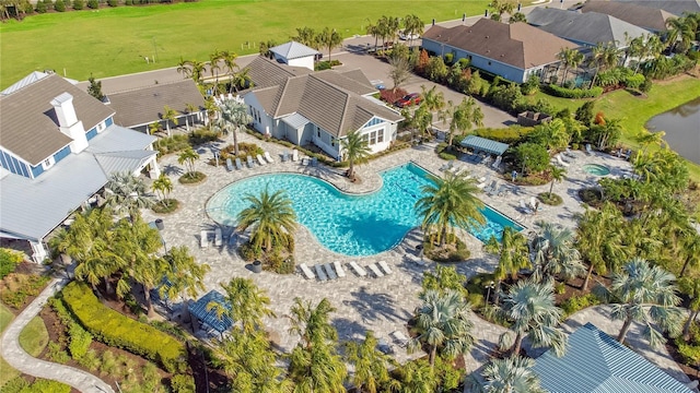 13832 Old Creek Ct, Parrish, FL 34219 - bird's eye view of a pool