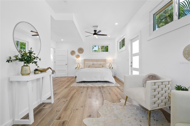 4879 Commonwealth Dr, Sarasota, FL 34242 - bedroom with light wood-style floors and recessed lighting