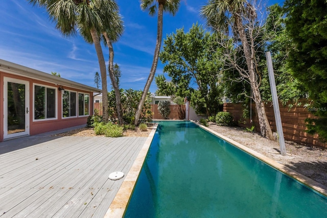 212 71st St, Holmes Beach, FL 34217 - view of pool with a deck and a fenced backyard