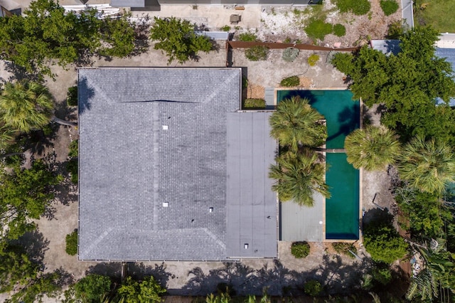 212 71st St, Holmes Beach, FL 34217 - view from above of property featuring a pool area