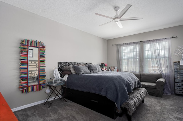 11562 84th Street Cir E Unit 103, Parrish, FL 34219 - carpeted bedroom with a textured ceiling and ceiling fan