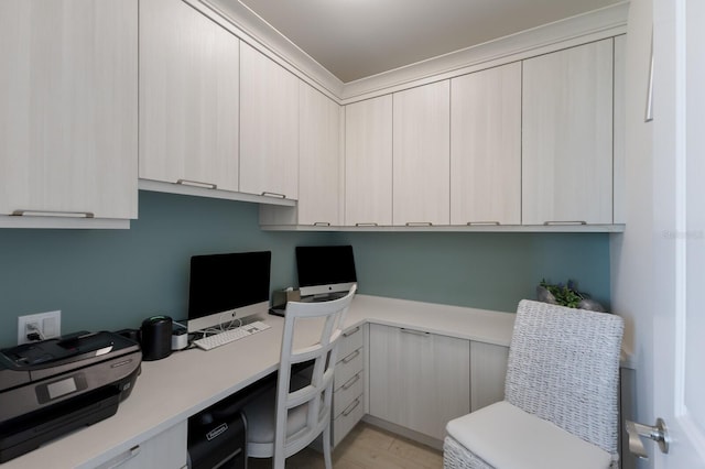 130 Riviera Dunes Way Unit 601, Palmetto, FL 34221 - home office featuring built in desk and light wood-style flooring